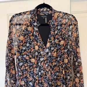 1.STATE Floral Long Sleeve Maxi Dress – Size Small
